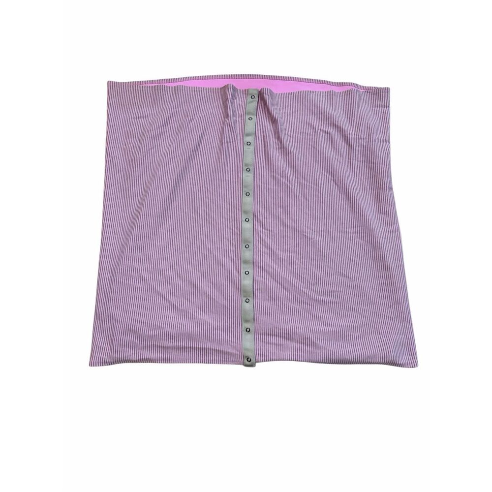 Lululemon Infinity Wrap Scarf Vinyasa Button Snap Pink Gray Yoga Gym